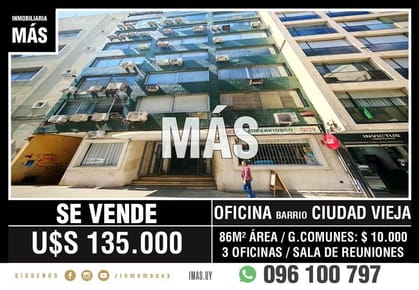 Oficina Venta Ciudad Vieja Montevideo iMas.uy MA *