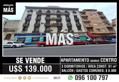 Apartamento Venta Centro Montevideo iMas.uy MA *