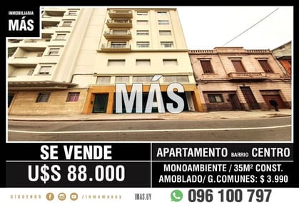 Apartamento Venta Centro Montevideo iMas.uy MA *