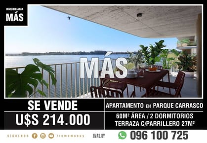 Venta Apartamento Rotunda al Lago Barra de Carrasco Canelones LC