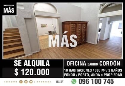 Oficina Alquiler 10 Habitaciones Montevideo iMas.uy S