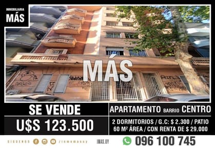 Venta Apartamento Centro Montevideo iMas.uy S *