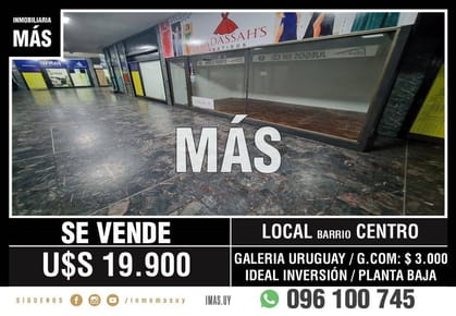 Local Comercial Venta Centro Montevideo iMas.uy S *