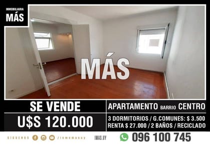 Apartamento Venta 3 Dormitorios Montevideo iMas.uy S