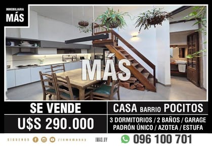 Casa Padrón Único Venta Garage Pocitos Montevideo iMas.uy L *