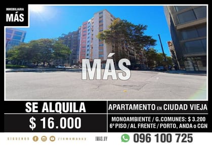 Apartamento Alquiler Ciudad Vieja Montevideo iMas.uy LC *
