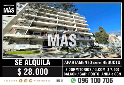 Apartamento Alquiler Reducto Montevideo iMas.uy R *