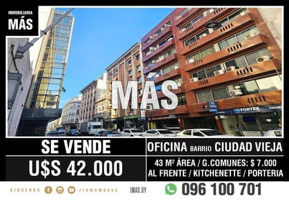 Oficina Venta Ciudad Vieja Montevideo iMas.uy L *