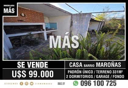 Casa Venta Garage Padrón Único Montevideo iMas.uy LC
