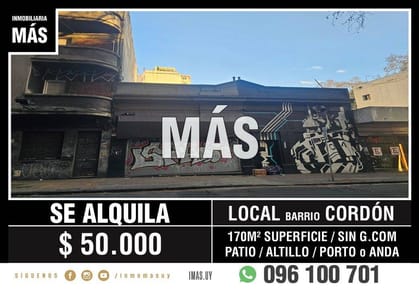 Local Comercial Alquiler Cordón Montevideo iMas.uy L *