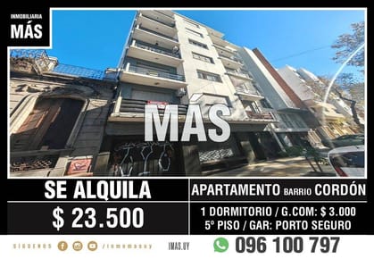 Apartamento Alquiler Tres Cruces Montevideo iMas.uy MA