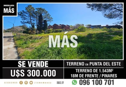 Terreno Venta Pinares Punta del Este Maldonado iMas.uy L *