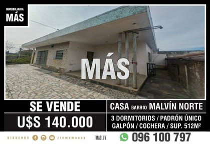Casa + Galpón Venta Flor de Maroñas Montevideo iMas.uy MA
