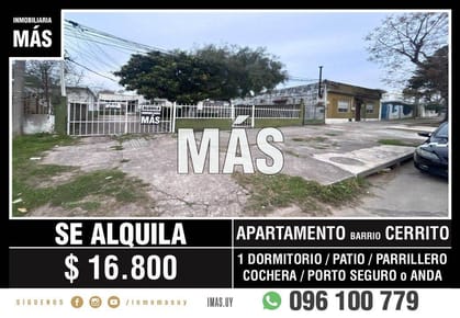 Departamento en alquiler de 2 ambientes en Cerrito