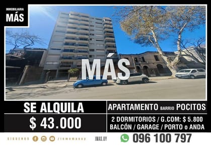 Apartamento Alquiler Pocitos Montevideo iMas.uy MA *