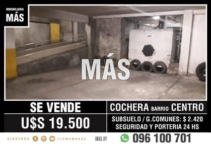 Cochera Venta Montevideo iMas.uy L