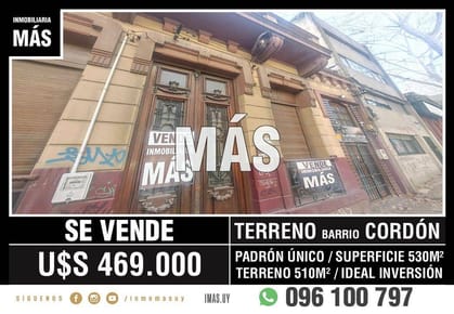 Terreno Venta Padrón Único Centro Montevideo iMas.uy MA