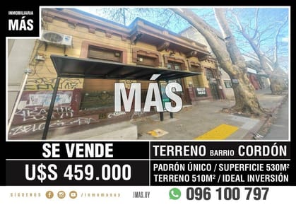 Terreno Venta Padrón Único Aguada Montevideo iMas.uy MA