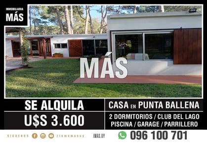 Casa Alquiler Club del Lago Punta Ballena Maldonado iMas.uy L *