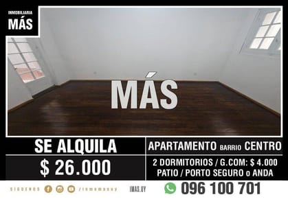 Alquiler Apartamento Tres Cruces Montevideo iMas.uy L