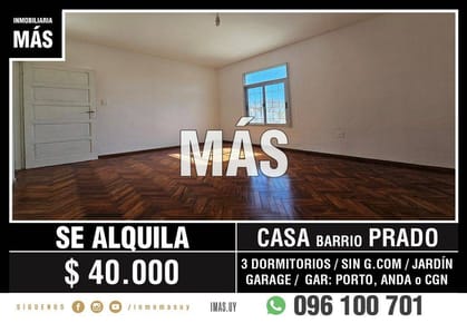 Casa Alquiler Garage Montevideo iMas.uy L