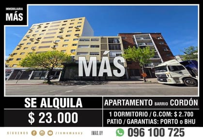 Apartamento Alquiler Cordón Montevideo iMas.uy LC *