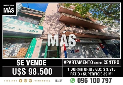 Apartamento Venta Centro Montevideo iMas.uy MA *