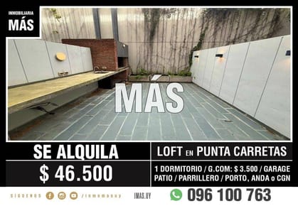 Apartamento Alquiler Loft Parque Rodó Montevideo iMas.uy P