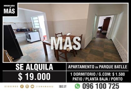 Apartamento Alquiler Parque Batlle Montevideo iMas.uy LC *