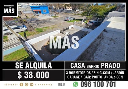 Casa Alquiler Garage Prado Montevideo iMas.uy L *