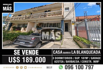 Casa Venta Cochera La Blanqueada Montevideo iMas.uy MA *