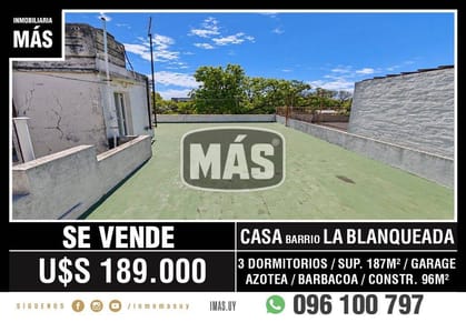 Casa Venta Cochera Jacinto Vera Montevideo iMas.uy MA