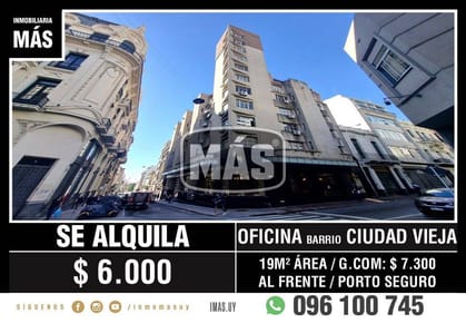 Oficina Alquiler Ciudad Vieja Montevideo iMas.uy S *