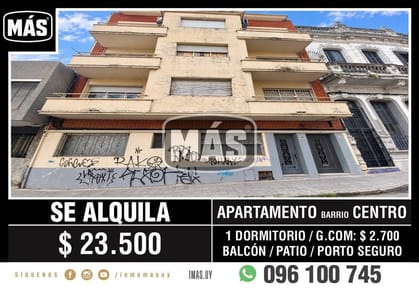 Apartamento Alquiler Centro Montevideo iMás.uy S *