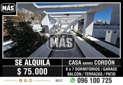 Casa Alquiler Cochera Centro Montevideo iMas.uy LC