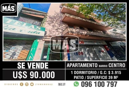 Apartamento Venta Centro Montevideo iMas.uy MA *