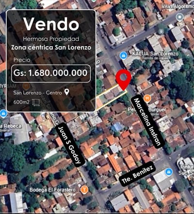 En venta propiedad con doble potencial en el centro de san Lorenzo 