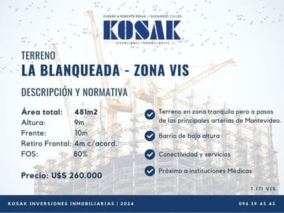 Terreno VIS La Blanqueada