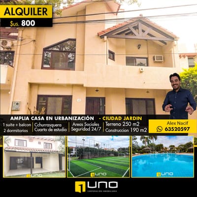 Alquiler de casa en Cond. Ciudad Jardin