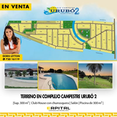 Complejo campestre urubo 2 vendo terreno