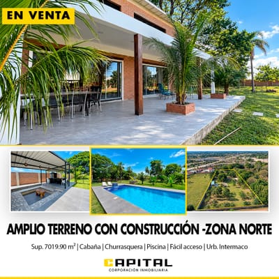 Terreno en venta con construccion, urbanizacion Intermaco