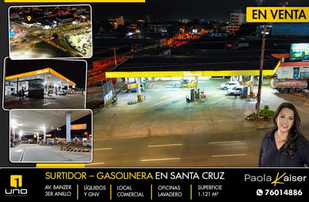 Surtidor, gasolinera en venta sobre Avenida Banzer