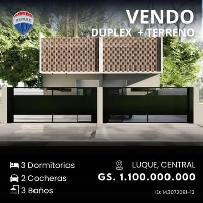 VENDO DUPLEX + TERRENO EN LUQUE