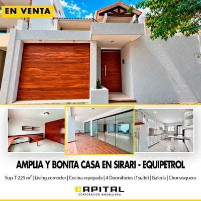 Vendo Casa de dos Plantas En Barrio Sirari-equipetrol