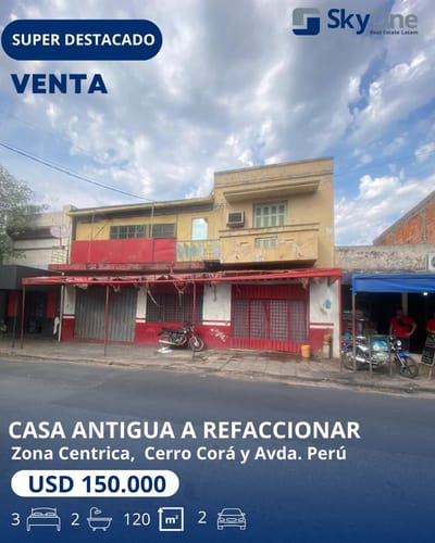 Vendo antigua casa céntrica a refaccionar