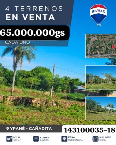 En Venta Terreno 384mts.Ypane Capiatá Tte.Salinas