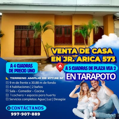 Casa Centrica En Tarapoto - Jr Arica