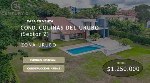 CASA DE LUJO EN VENTA - COLINAS 2 URUBO