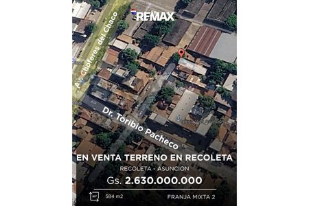 Terreno en Recoleta | 584 m² 