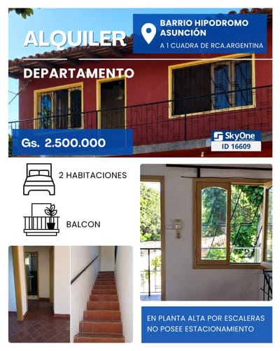 ALQUILO DPTO EN BARRIO HIPÓDROMO A 1 CUADRA DE RCA ARGENTINA 